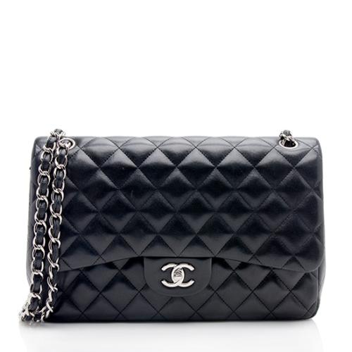 Chanel Lambskin Classic Jumbo Double Flap Bag