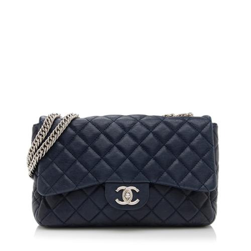 Chanel Lambskin Classic Jumbo Flap Bijoux Chain Bag