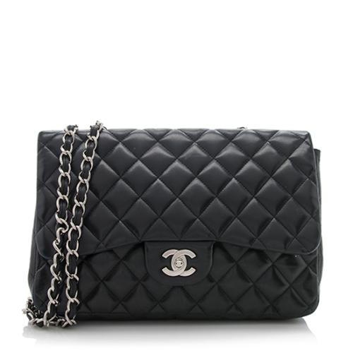Chanel Lambskin Classic Jumbo Flap Shoulder Bag