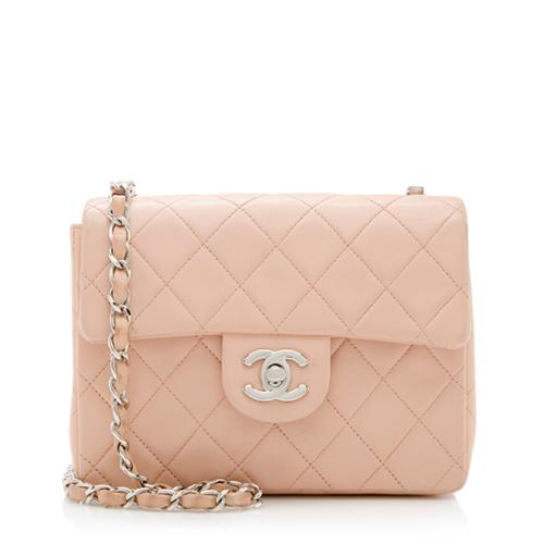 Chanel Lambskin Classic Square Mini Flap Shoulder Bag - FINAL SALE
