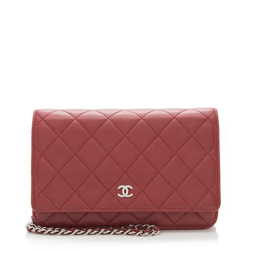 Chanel Lambskin Classic Wallet on Chain - FINAL SALE