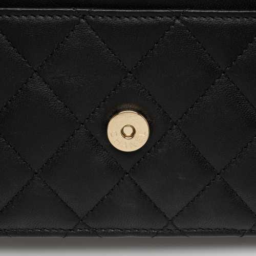 Chanel Lambskin Classic Wallet on Pearl Chain