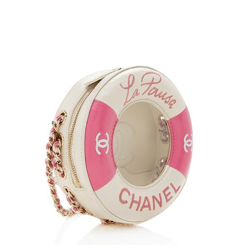 Chanel Lambskin Coco Lifesaver Round Crossbody Bag, Chanel Handbags