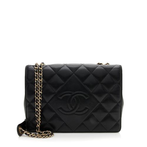 Chanel Lambskin Diamond CC Flap Bag