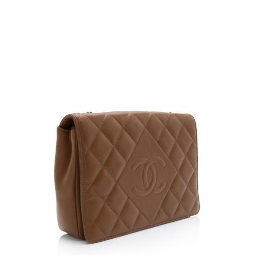 Chanel Lambskin Diamond CC Flap Bag