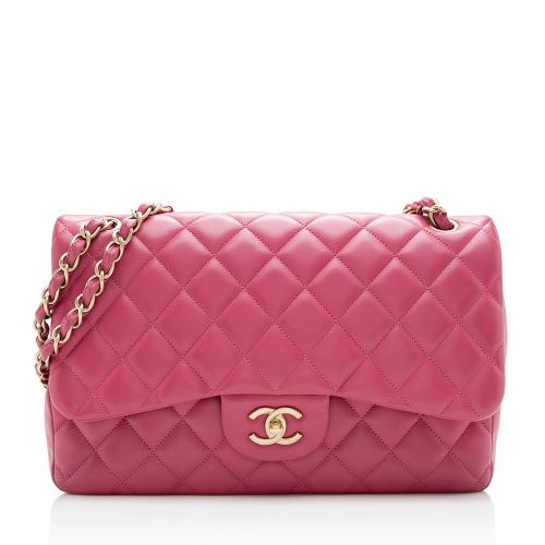 Chanel Lambskin Classic Jumbo Double Flap Bag