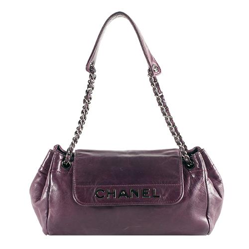 Chanel Lambskin LAX Accordion Flap Shoulder Handbag