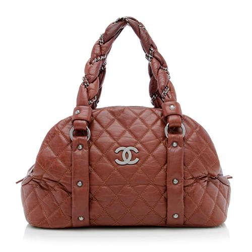 Chanel Lambskin Lady Braid Bowler Bag