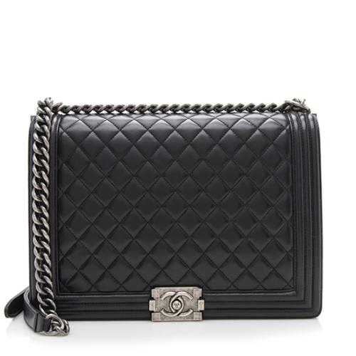 Chanel Quilted Lambskin Large Boy Bag