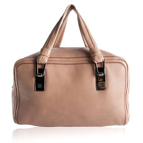 Chanel Lambskin Leather Satchel Handbag