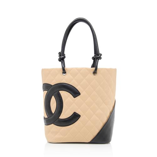 Chanel Quilted Lambskin Ligne Cambon Medium Tote