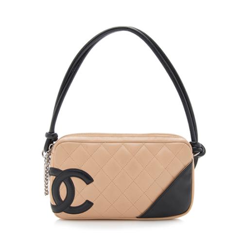 Chanel Quilted Lambskin Ligne Cambon Pochette Shoulder Bag