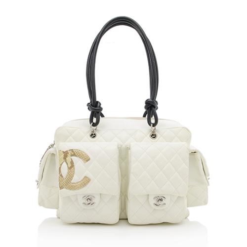 Chanel Quilted Lambskin Ligne Cambon Reporter Satchel, Chanel Handbags