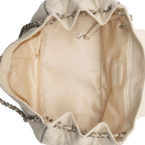 Chanel Lambskin Mademoiselle Lock East West Accordion Shoulder Bag