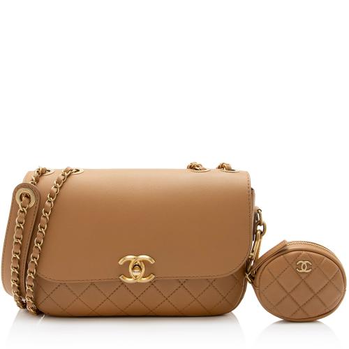 Chanel Lambskin Multi Pouching Flap and Coin Purse