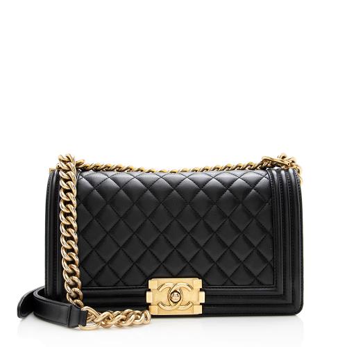 Chanel Lambskin Old Medium Boy Bag