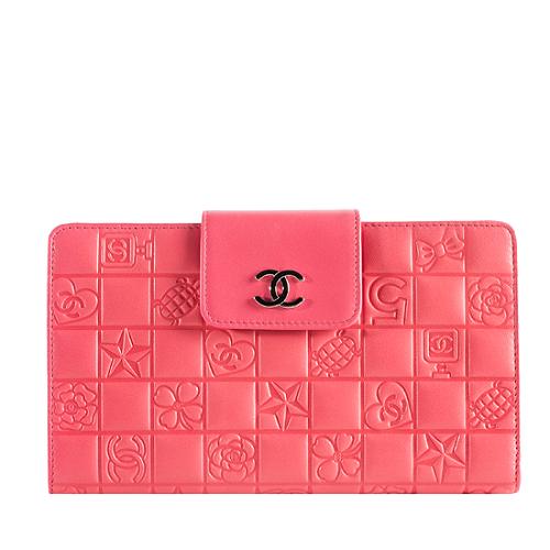 Chanel Lambskin Precious Symbols Long Wallet