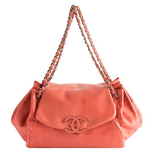 Chanel Lambskin Sensual CC Accordion Flap Shoulder Handbag