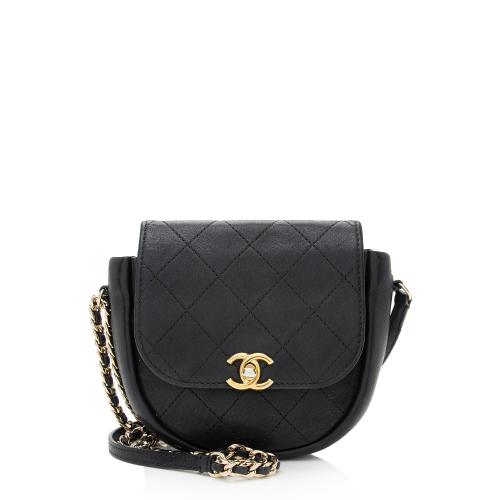 Chanel Lambskin Small Flap Messenger Bag