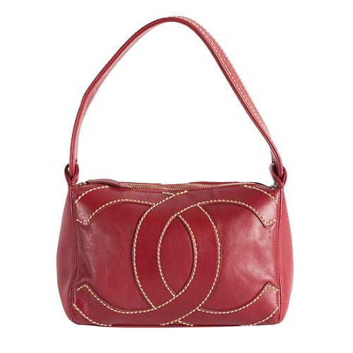 Chanel Lambskin Stitched CC Shoulder Bag