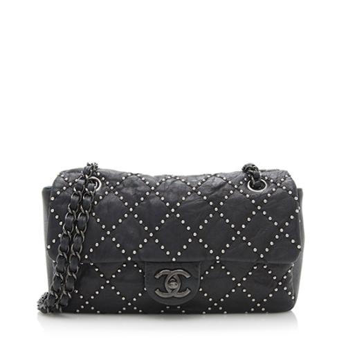 Chanel Lambskin Studded Small Flap Bag