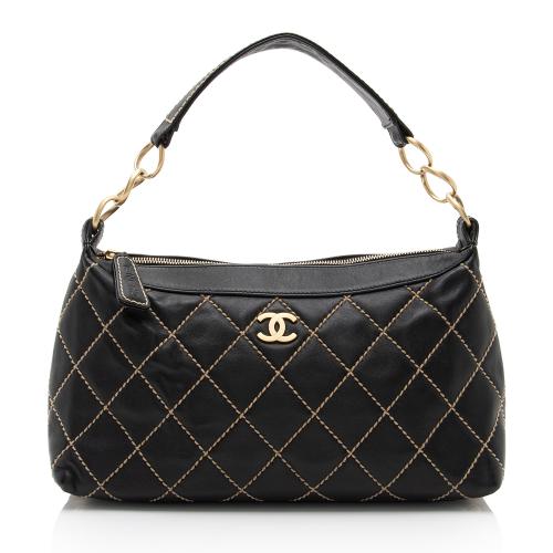 Chanel Lambskin Surpique Large Shoulder Bag