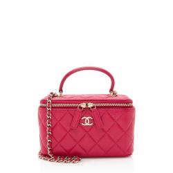 Chanel Lambskin Top Handle Small Vanity Case
