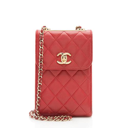 Chanel Lambskin Trendy CC Phone Holder Crossbody Bag