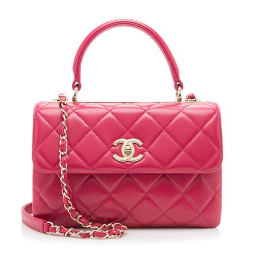 Chanel Lambskin Trendy CC Top Handle Small Shoulder Bag