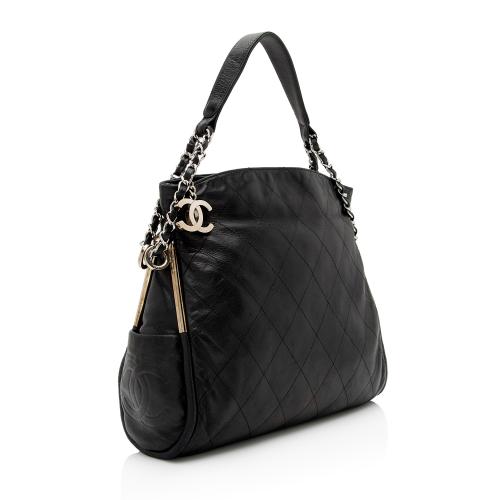CHANEL Large Ultimate Soft Hobo Black Leather Bag