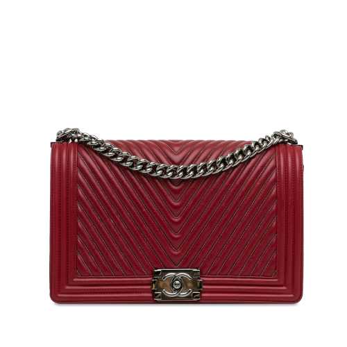 Chanel Large Embellished Calfskin Chevron Boy Flap