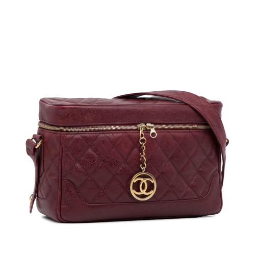 Chanel Large Quilted Caviar Zip Box Bag