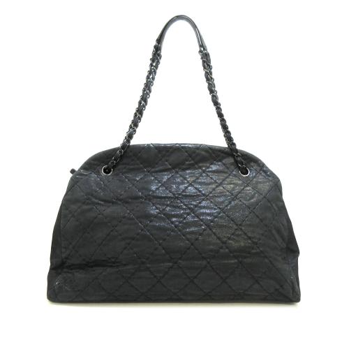 Chanel Large Quilted Iridescent Calfskin Just Mademoiselle