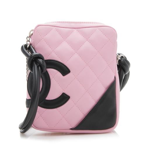 Chanel Quilted Lambskin Ligne Cambon Mini Crossbody Bag