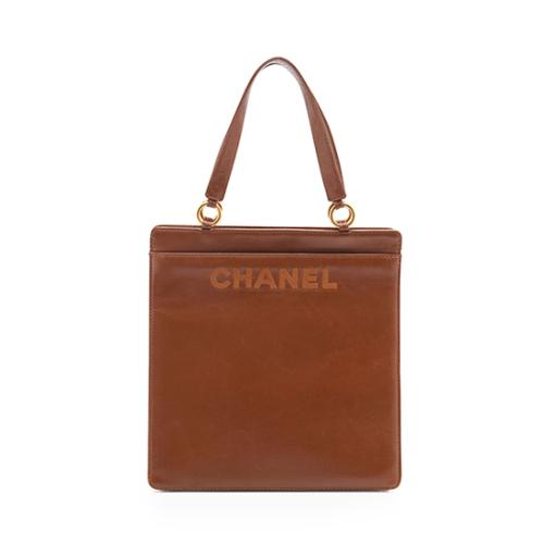 Chanel Leather Logo Tote