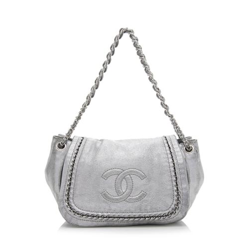 Chanel Leather Luxe Ligne Accordion Flap Shoulder Bag