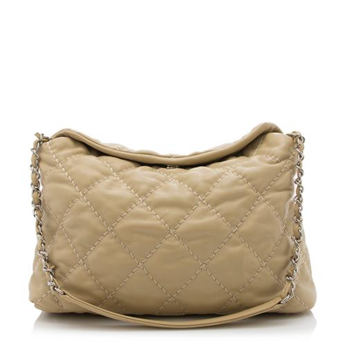 Chanel Leather Stitched Small Hobo 