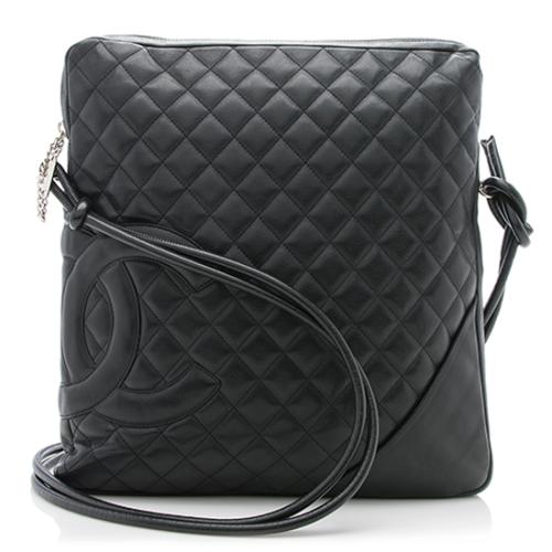 Chanel pink black quilter leather Cambon bowler tote bag / shoulder bag at  1stDibs