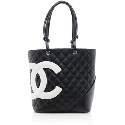 Chanel Quilted Lambskin Ligne Cambon Medium Tote