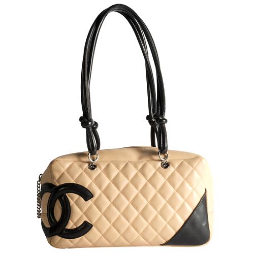 Chanel Ligne Cambon Quilted Shopper Shoulder Handbag