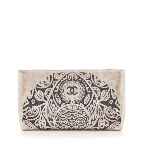 Chanel Limited Edition Leather Metiers dArt Paris-Bombay Clutch 