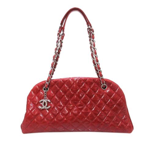 Chanel Mademoiselle Patent Leather Bowling Bag