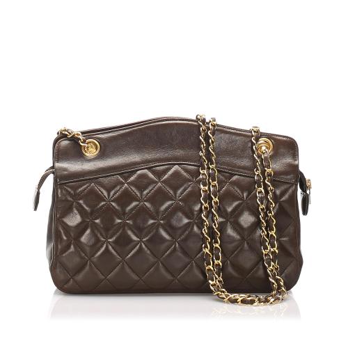 Chanel Lambskin Matelasse Leather Shoulder Bag