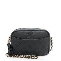 Chanel Matte Caviar Leather Coco Tassel Camera Bag