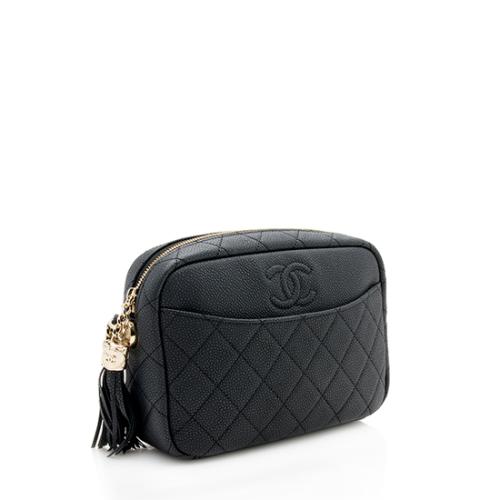 Chanel Matte Caviar Leather Coco Tassel Camera Bag