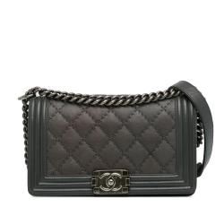 Chanel Medium Calfskin Double Stitch Boy Flap