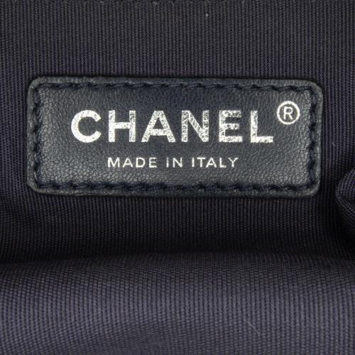Chanel Medium Calfskin Embossed Painted Chevron Boy Flap