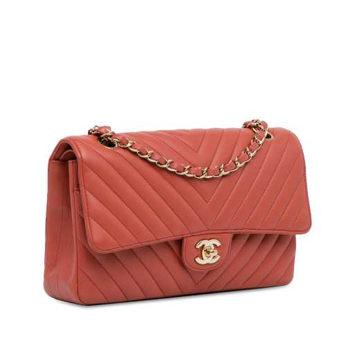 Chanel Medium Classic Chevron Lambskin Double Flap