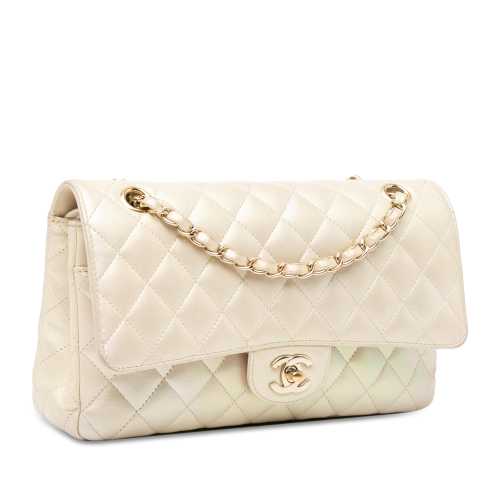 Chanel Medium Classic Iridescent Lambskin Double Flap