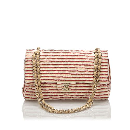 Chanel Canvas Medium Coco Sailor Double Flap Bag